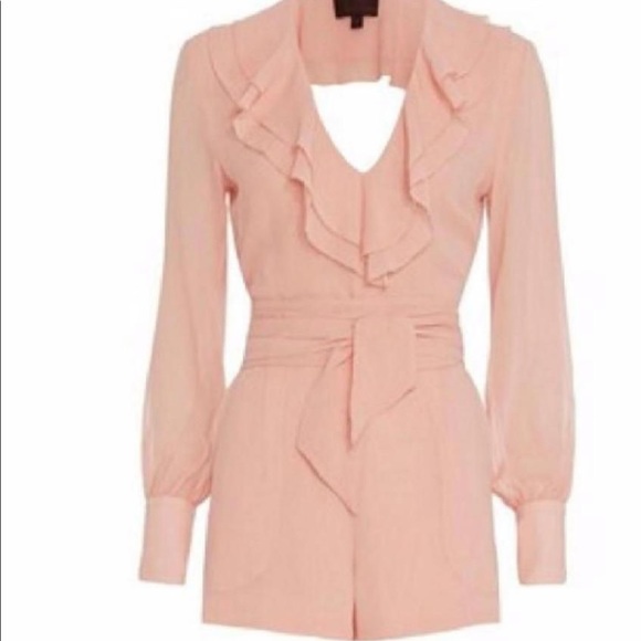 Intermix silk romper- blush - Picture 2 of 9